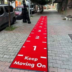 CROSS FİT (KIZAK HALISI) KIRMIZI ÜZERİ BEYAZ YAZILI LOGOLU