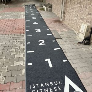 CROSS FİT (KIZAK HALISI) ANTRASİT ÜZERİ BEYAZ YAZILI LOGOLU